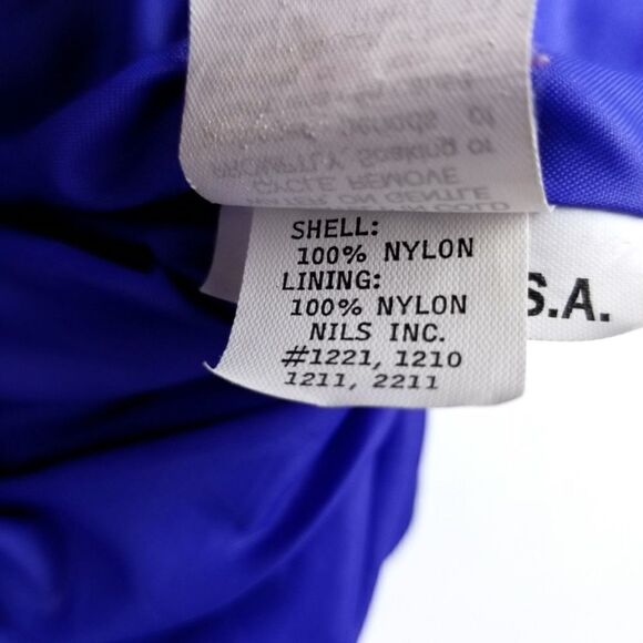 Nils Vintage Ski Royal Blue High Neck Winter Coat Snow Jacket 8 90s Y2K Gorpcore - Picture 3 of 9